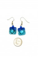 Small Square Glass Earrings